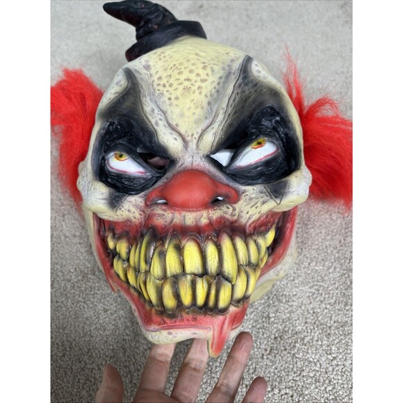 VTG 2003 Don Post Studios Bludie Clown Halloween Mask Latex Evil Scary Horror‎ - Picture 2 of 8